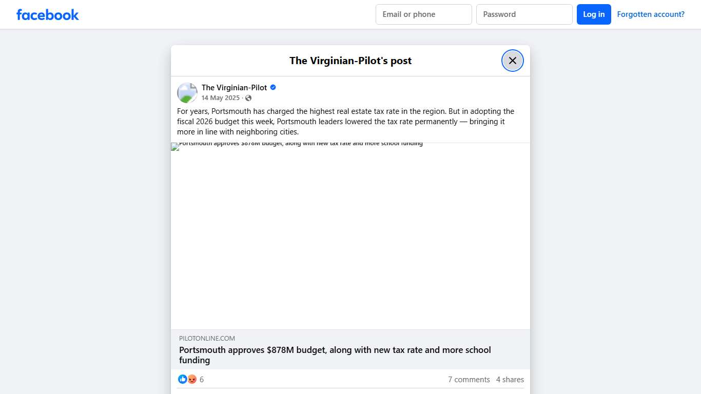 For years, Portsmouth has charged... - The Virginian-Pilot Facebook