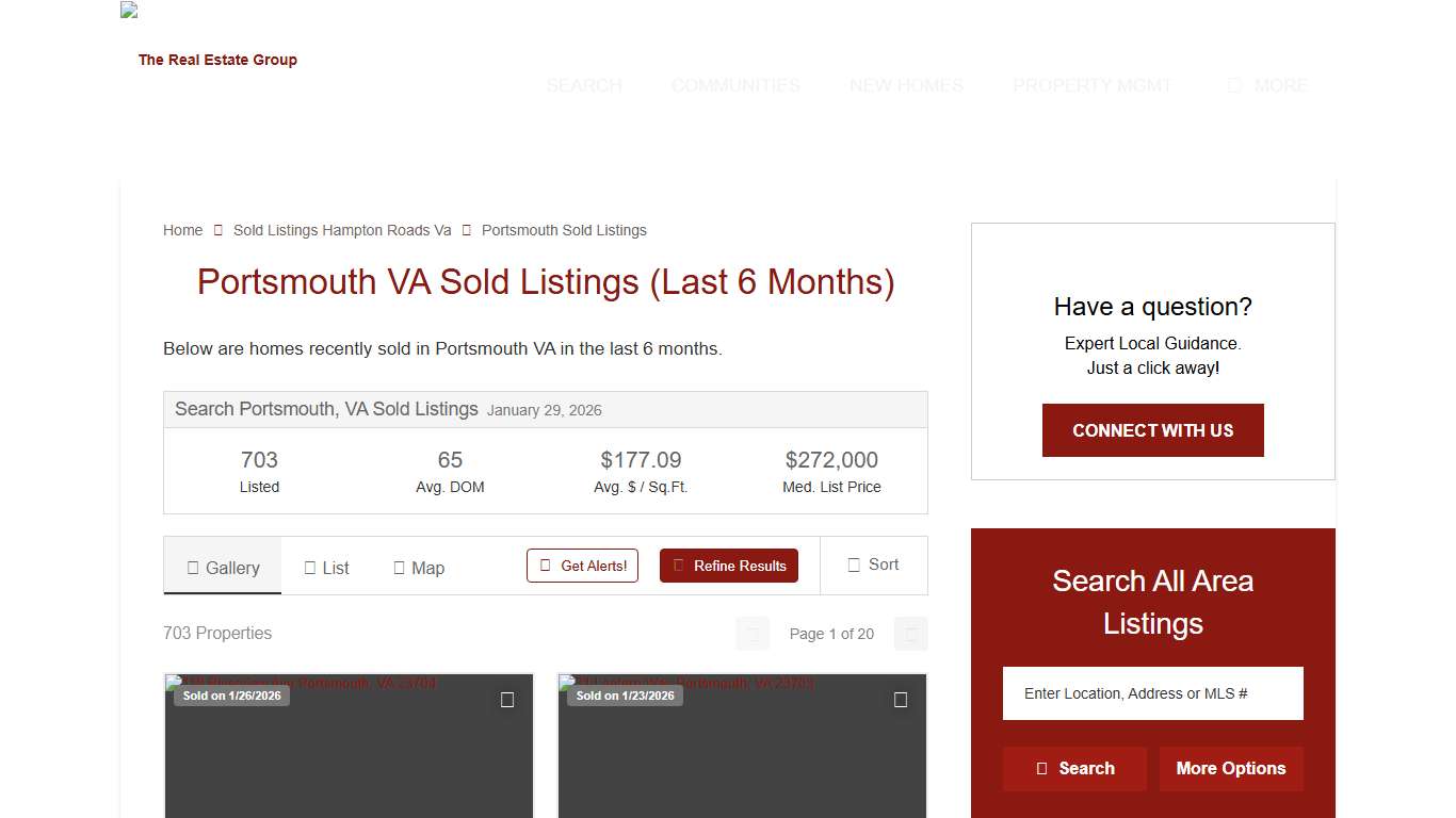 Portsmouth VA Sold Listings